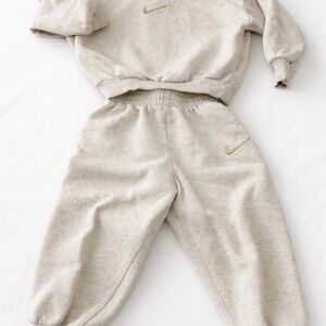 Nike Kids Light Beige Sweatpants & Top Set